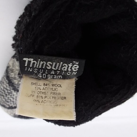 3M Thinsulate Snowflake Mittens Knit Wool Blend 40g Insulation Gray OS Winter - Picture 4 of 4